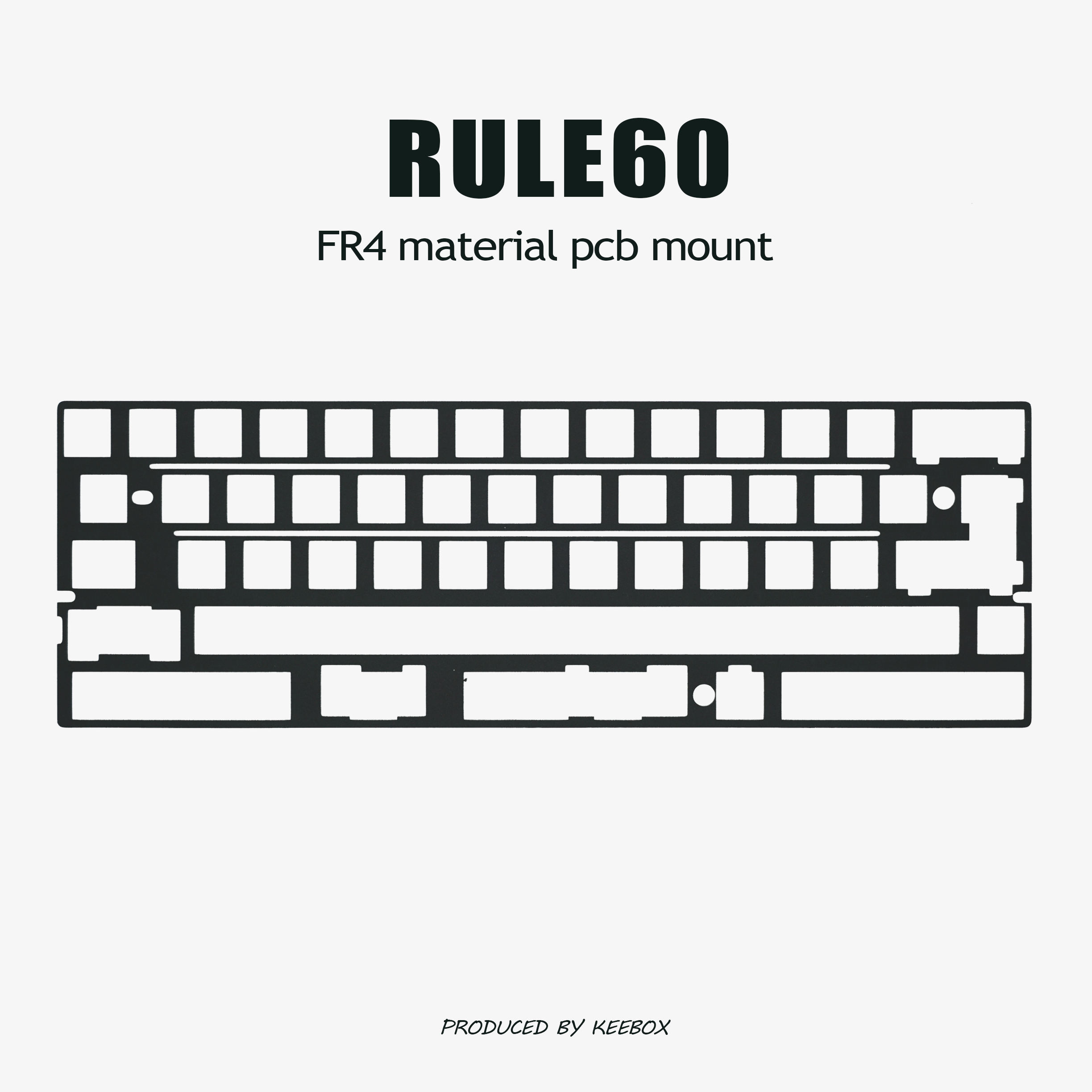 Hot Swap Pcb - Keebox Rule60 V3 PC Fr4 Aluminum