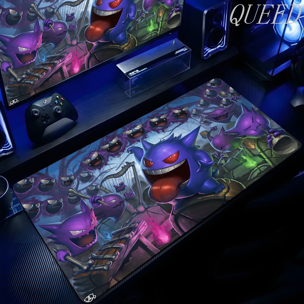 Keyboard Mouse Bundle Gaming - Anime P-Pokemons Xxl Mousepad Kawaii G-gengar