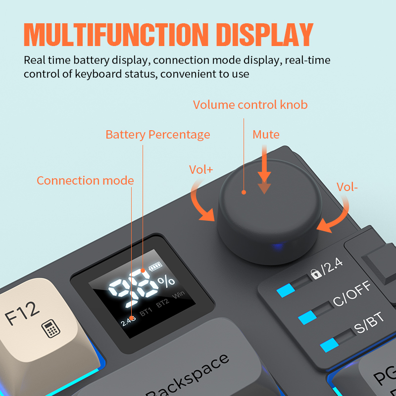New Dual-Mode 80 Keys Wireless - مراجعة Gaming Keyboard Mouse Set وسعره