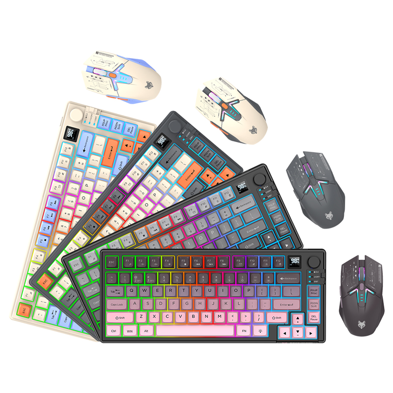 New Dual-Mode 80 Keys Wireless - مراجعة Gaming Keyboard Mouse Set وسعره