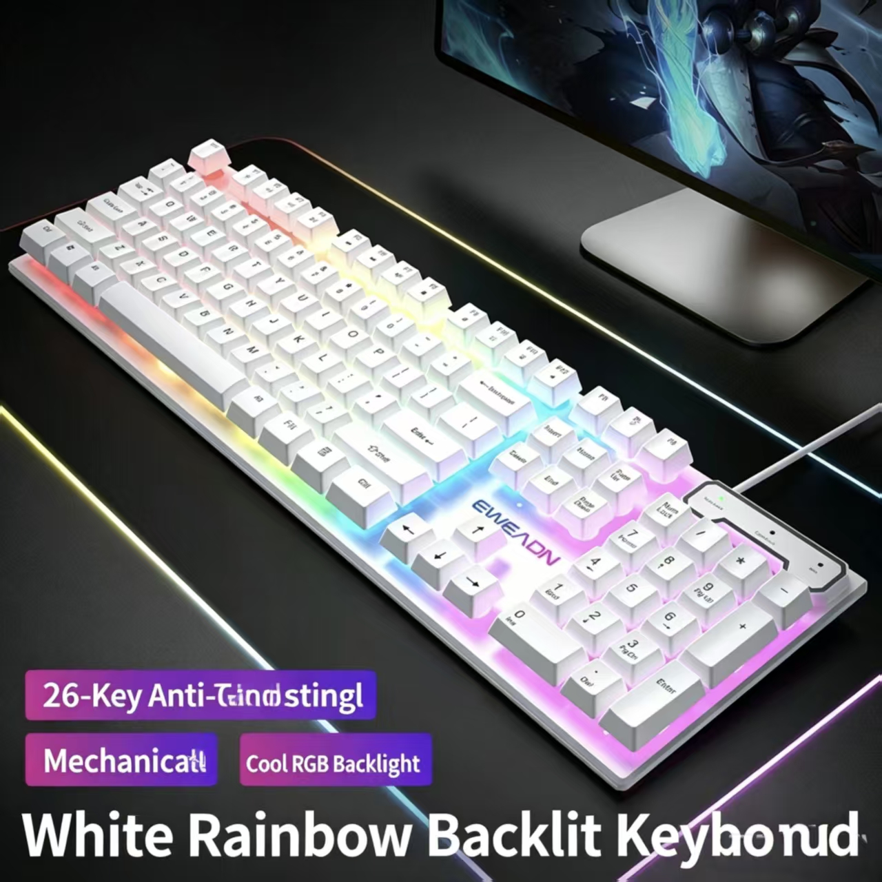 Pro-Pioneer GX330 Wired Mechan - مراجعة Gaming Keyboard Mouse Set وسعره