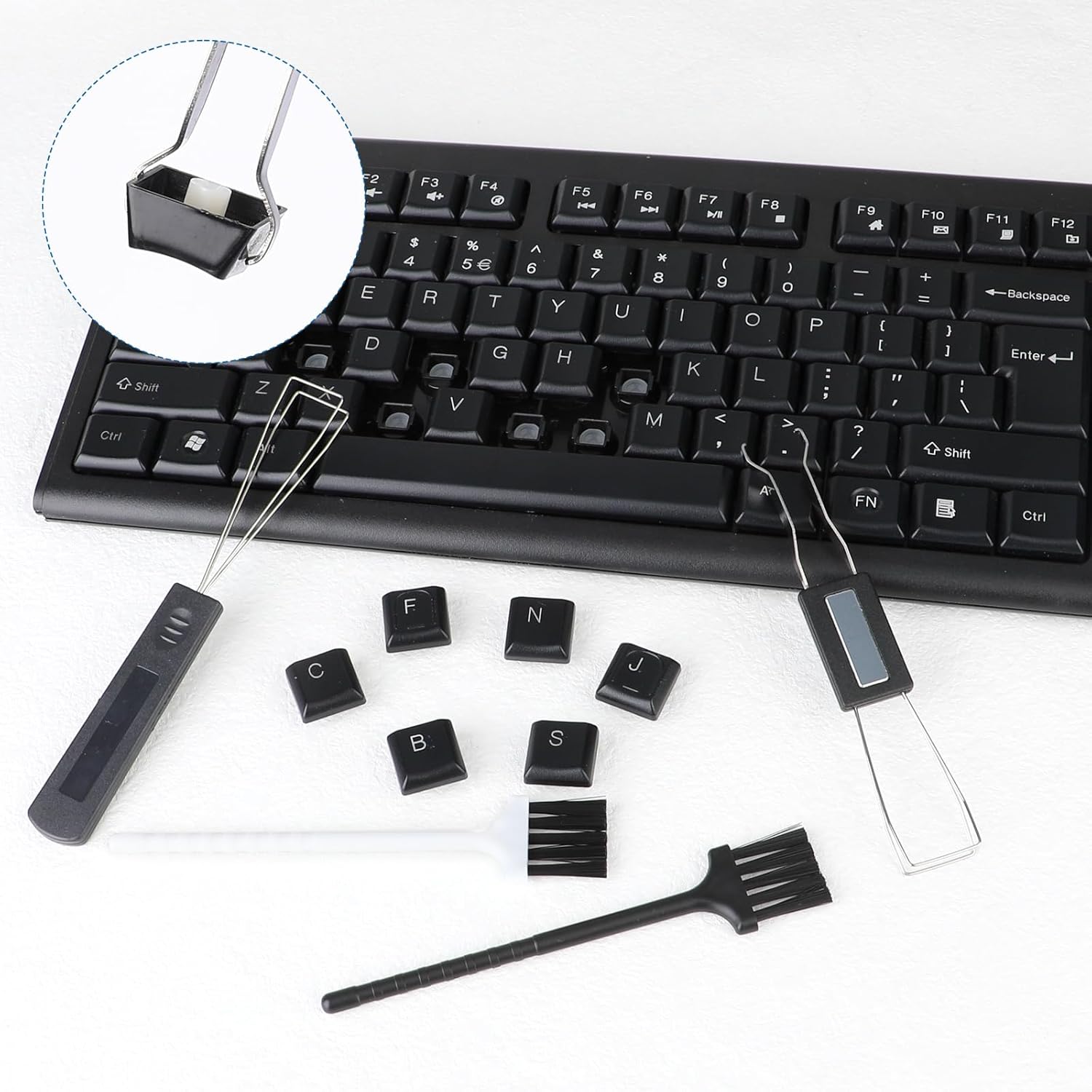 1 set Keycap Remover Tool Set, - مراجعة Keycap Puller Ring وسعره