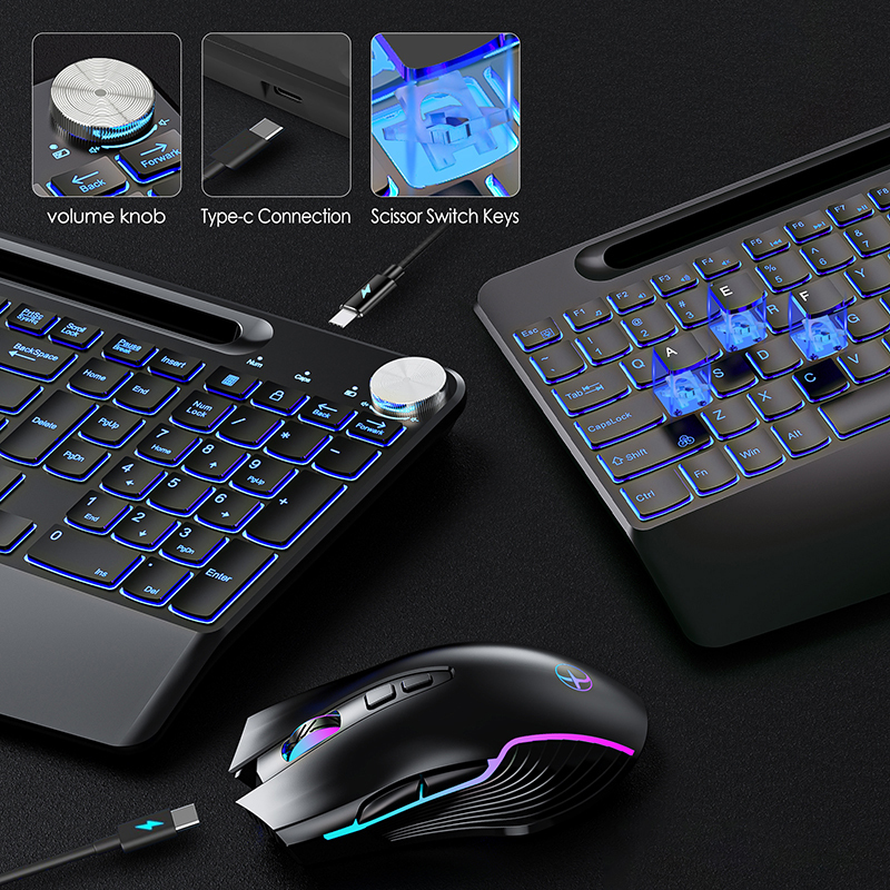 2.4G&Type-C Wireless Keyboard  - مراجعة Gaming Keyboard Mouse Set وسعره