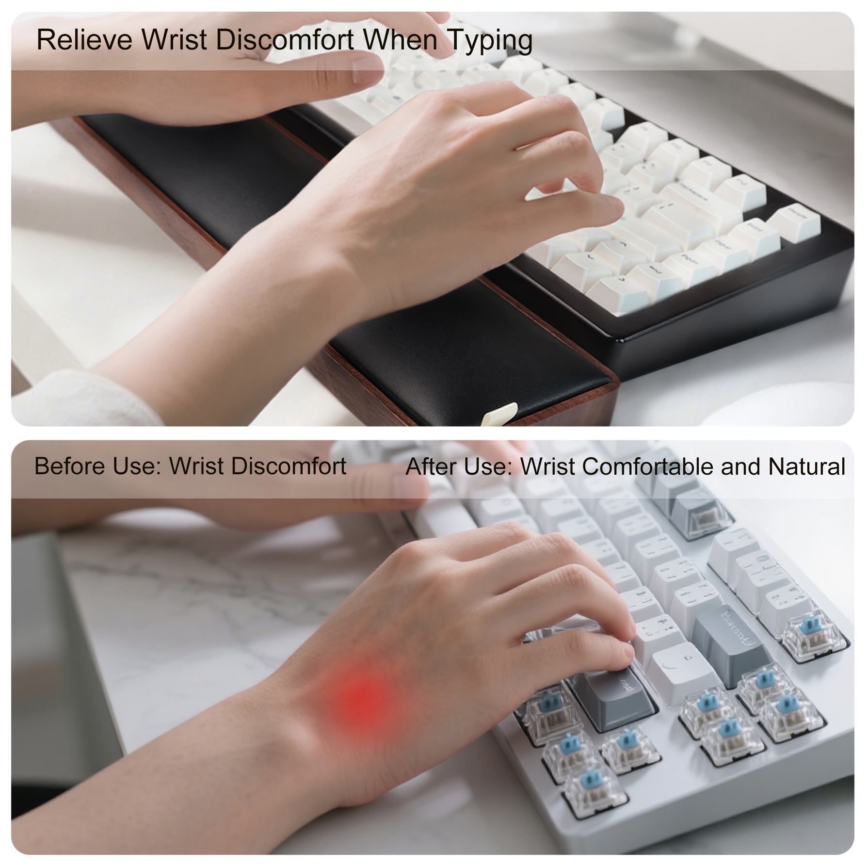 Ergonomic Wooden Keyboard Wris - مراجعة Wrist Rest Wood وسعره