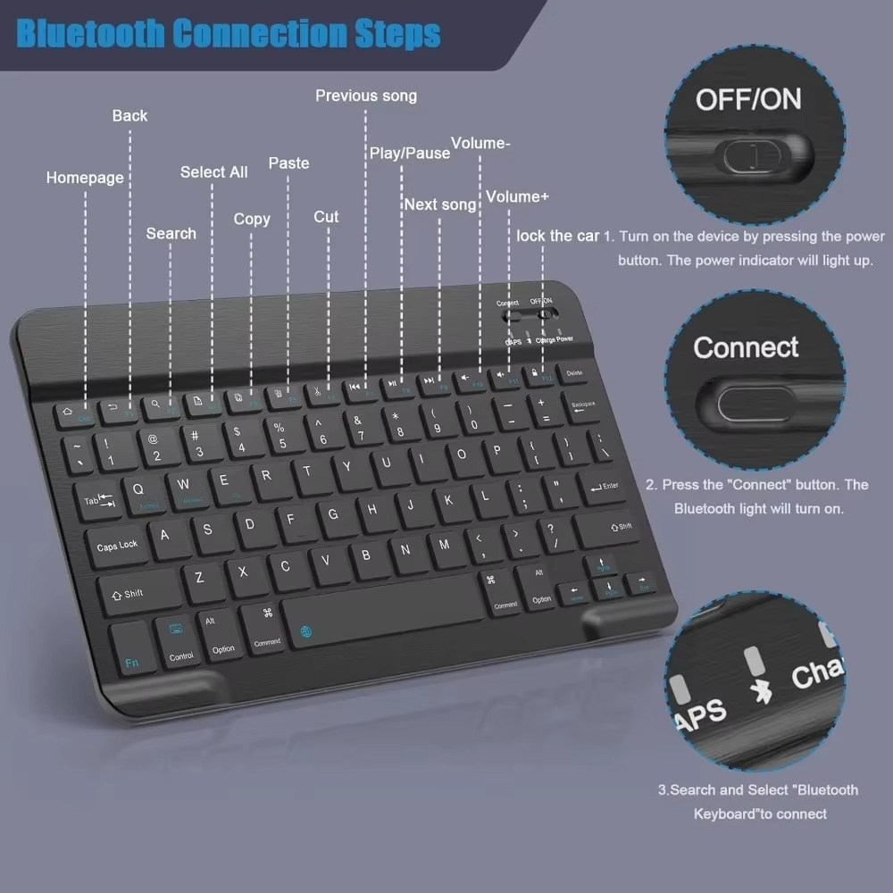 Bluetooth 5.0 Wireless Keyboar - مراجعة Gaming Keyboard Bluetooth وسعره
