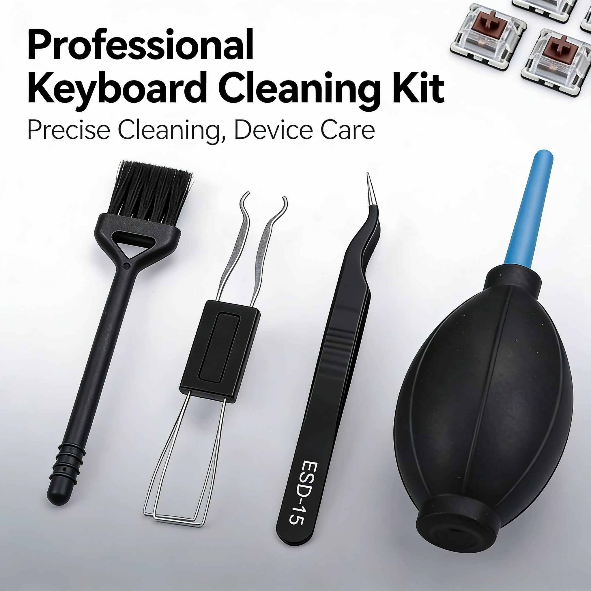4 in 1 Keyboard Cleaning Kit M - مراجعة Keycap Puller Ring وسعره