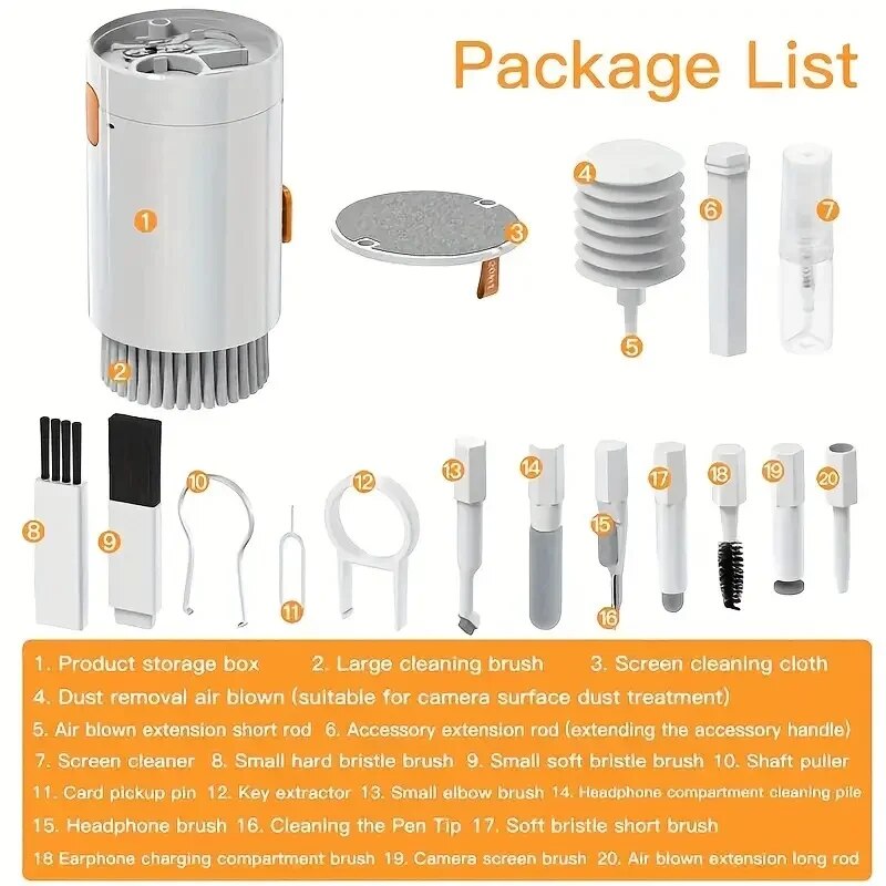 20-in-1 Cleaner Kit Computer K - مراجعة Keycap Puller Ring وسعره