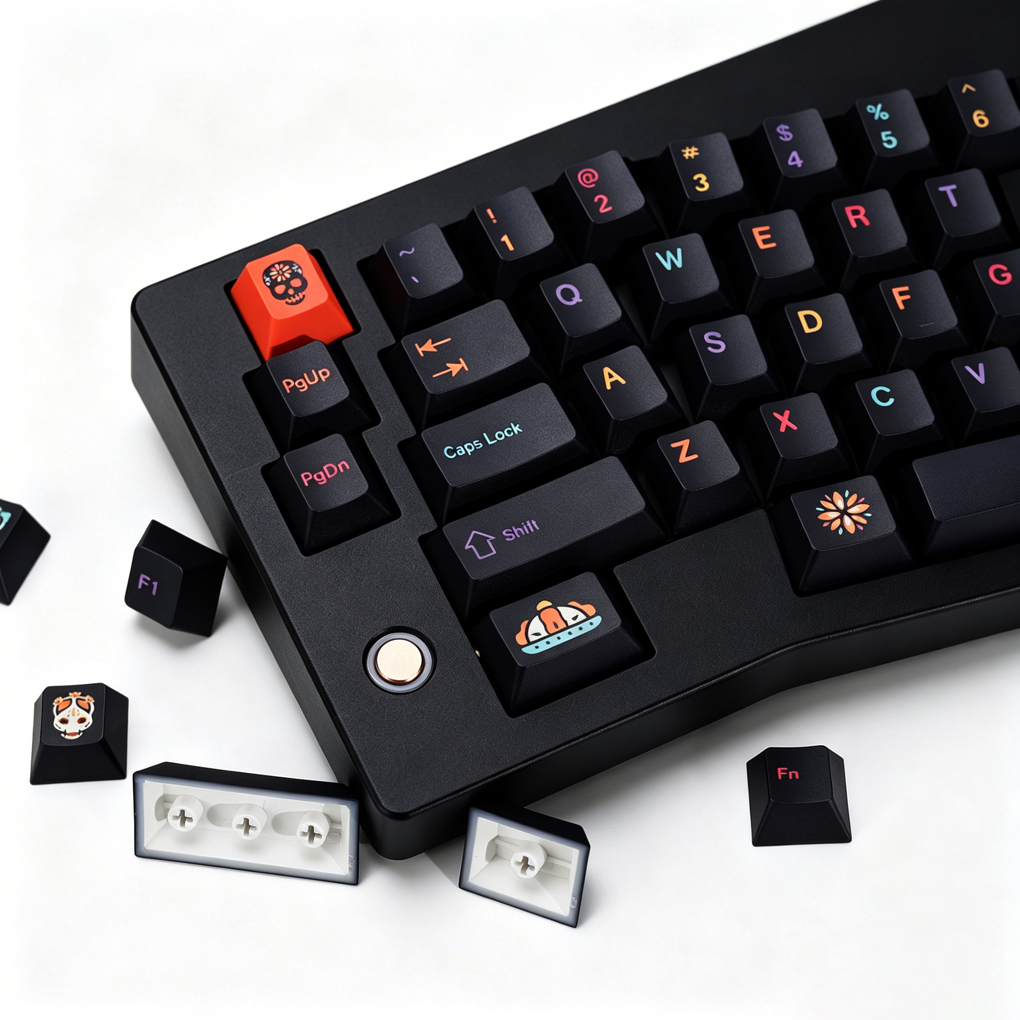 KBDiy Clone GMK Keycaps Retro  - مراجعة Gaming Keyboard Magnetic Switches وسعره