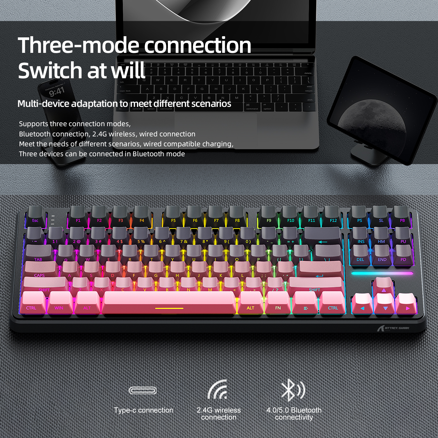 Attack Shark X87 Macro Drive G - مراجعة Gaming Keyboard Bluetooth وسعره