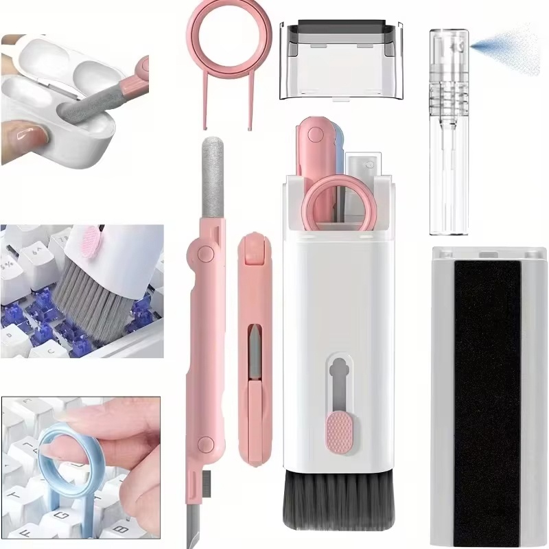 7 In 1 Earphone Cleaner Brush  - مراجعة Keycap Puller Ring وسعره