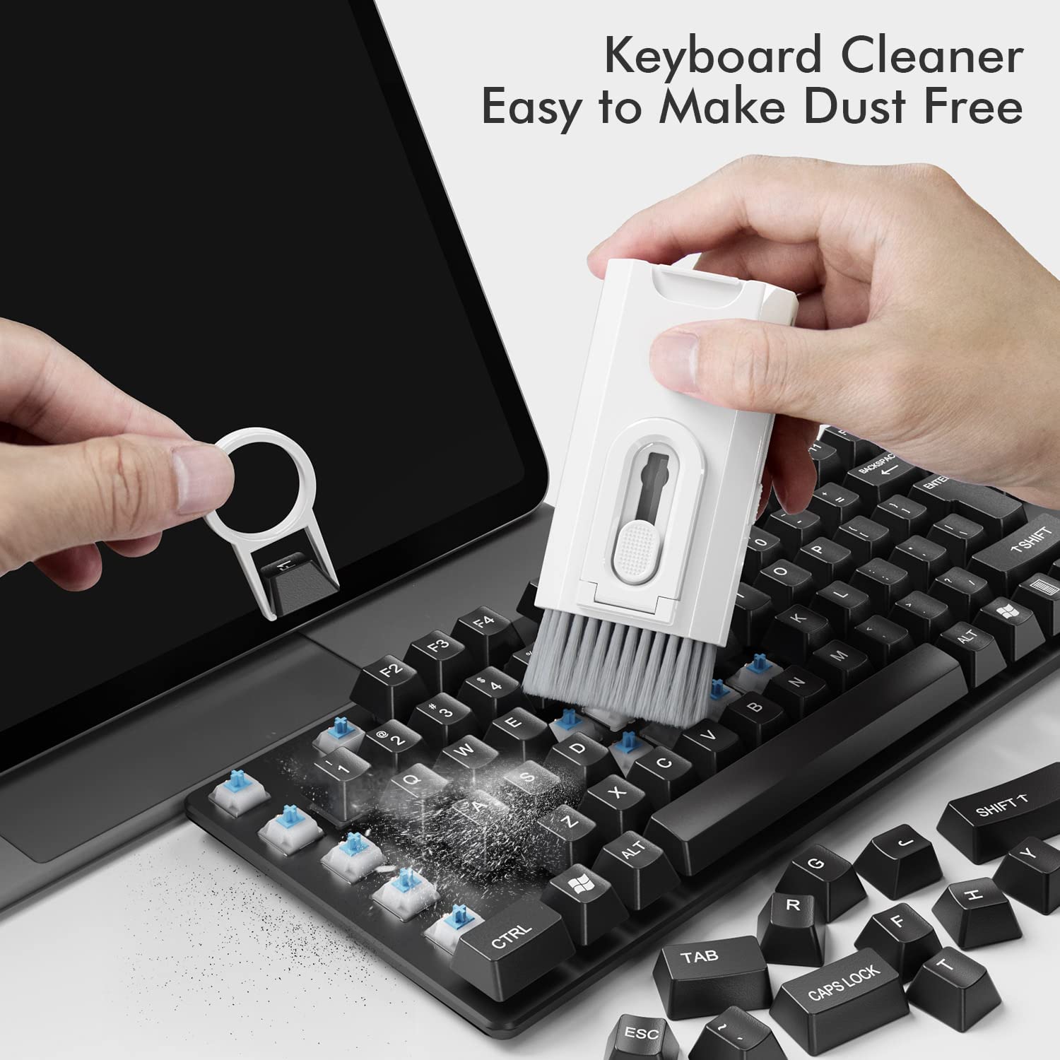 8 in 1 Cleaning Kit Computer K - مراجعة Keycap Puller Ring وسعره