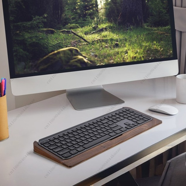 Solid Wood Keyboard Tray with  - مراجعة Wrist Rest Wood وسعره