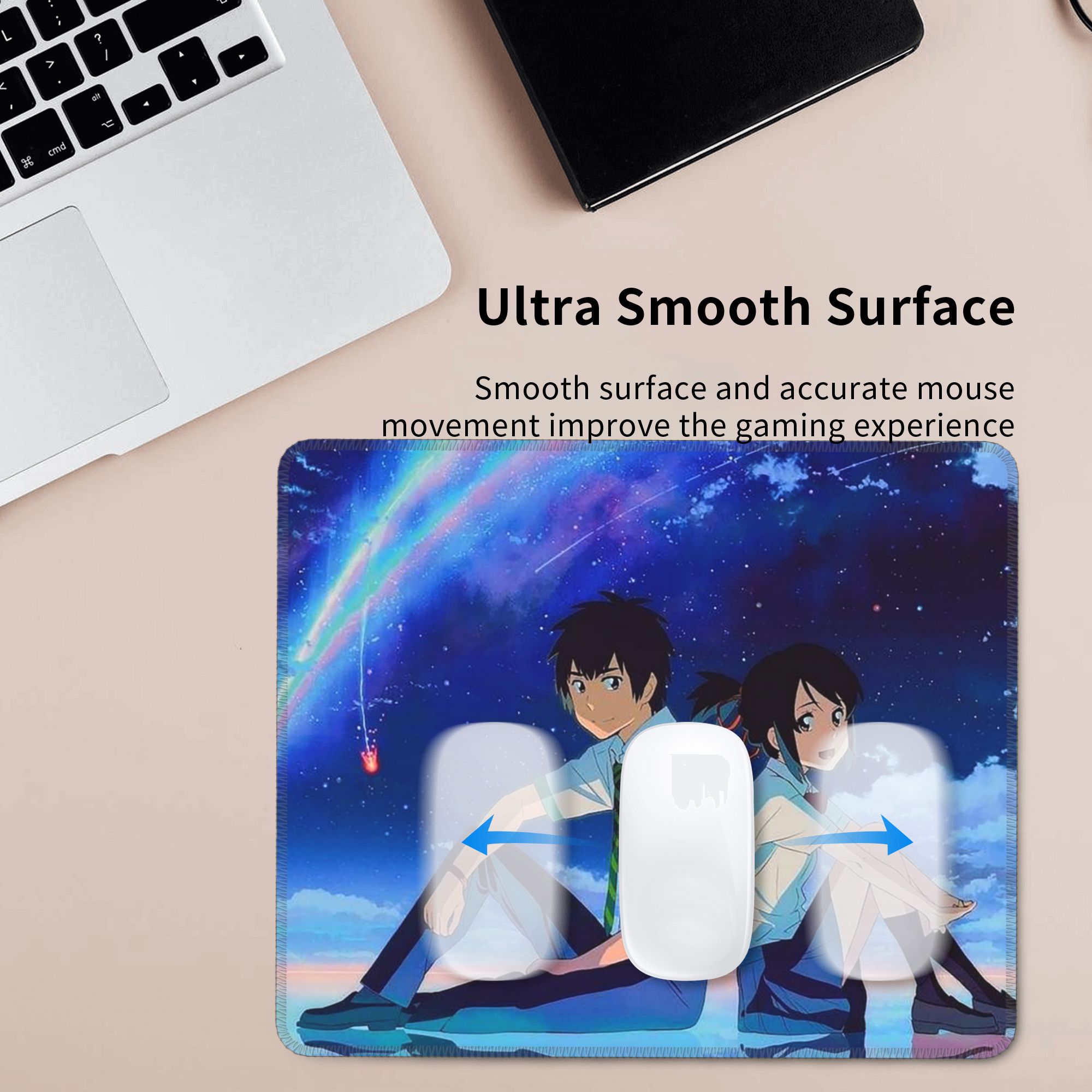 Japanese Anime Your Name Mouse - مراجعة Gaming Keyboard Name وسعره