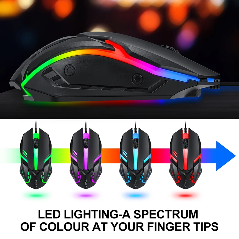 T-WOLF Game Four Piece TF800 I - مراجعة Gaming Keyboard Mouse Set وسعره