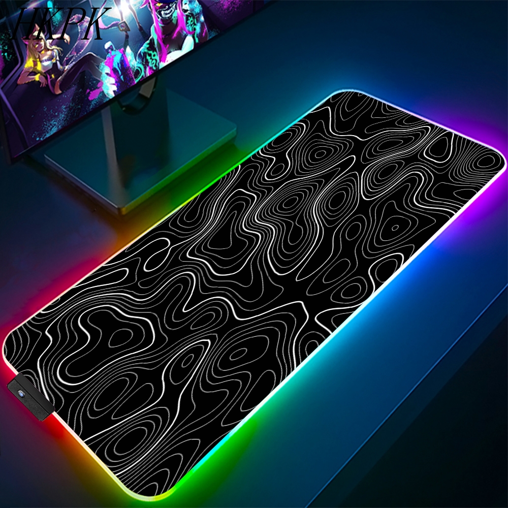90x40cm Black And White Line R - مراجعة Keyboard Mouse Bundle Gaming وسعره
