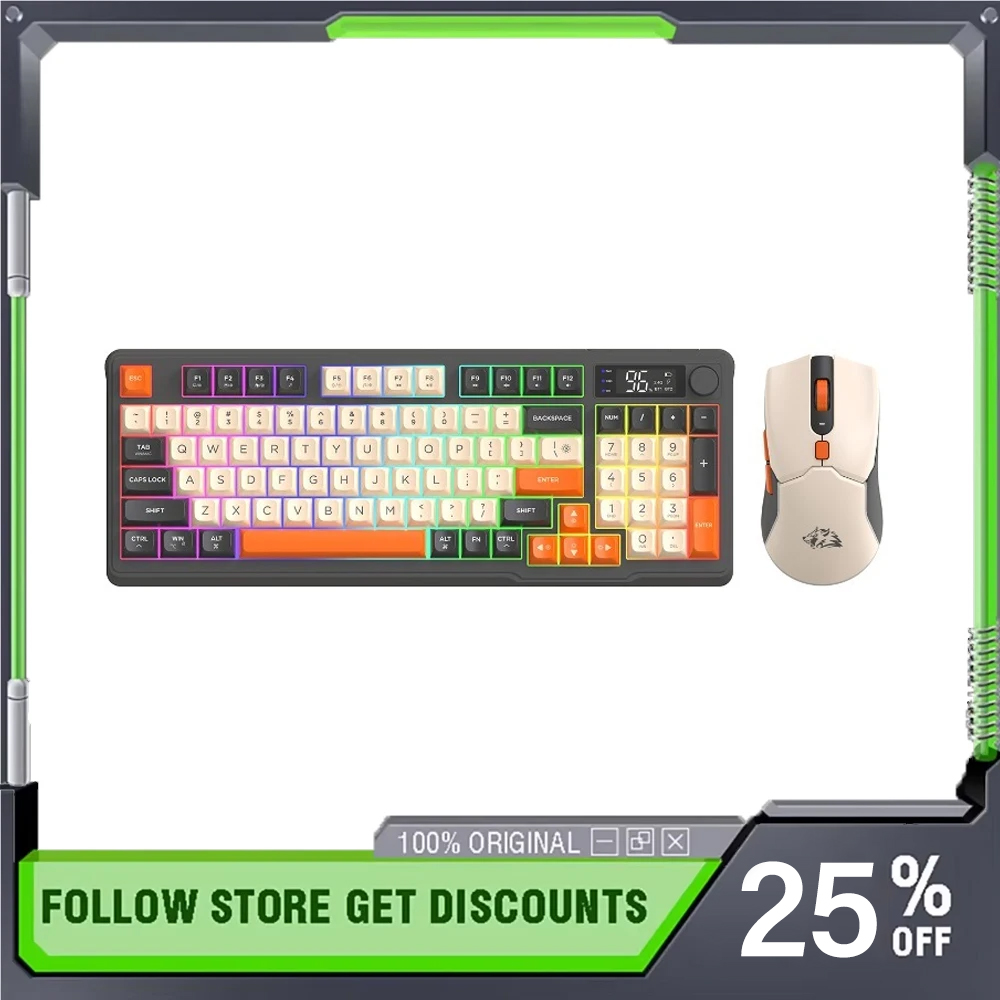 FreeWolf T96 Wireless Bluetoot - مراجعة Gaming Keyboard Mouse Set وسعره