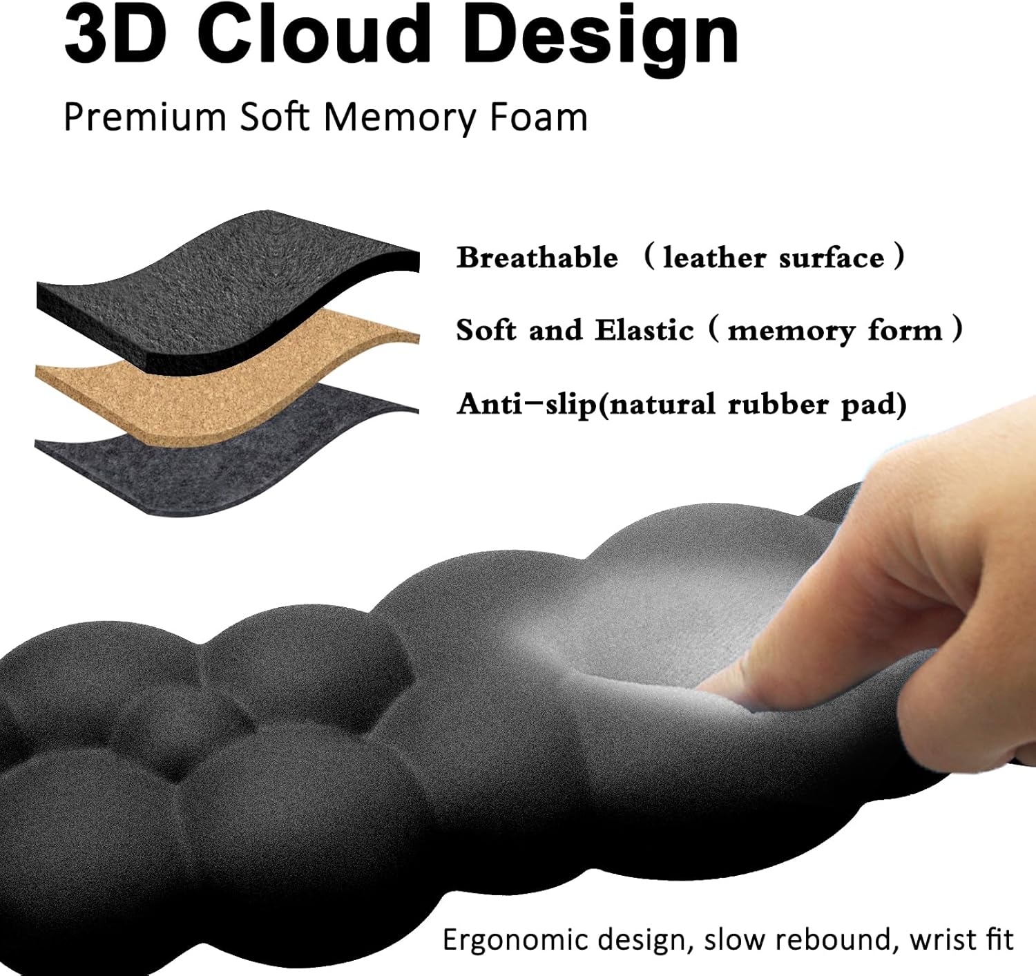 Ergonomic Cloud Wrist Rest Set - مراجعة Gaming Keyboard Mouse Set وسعره