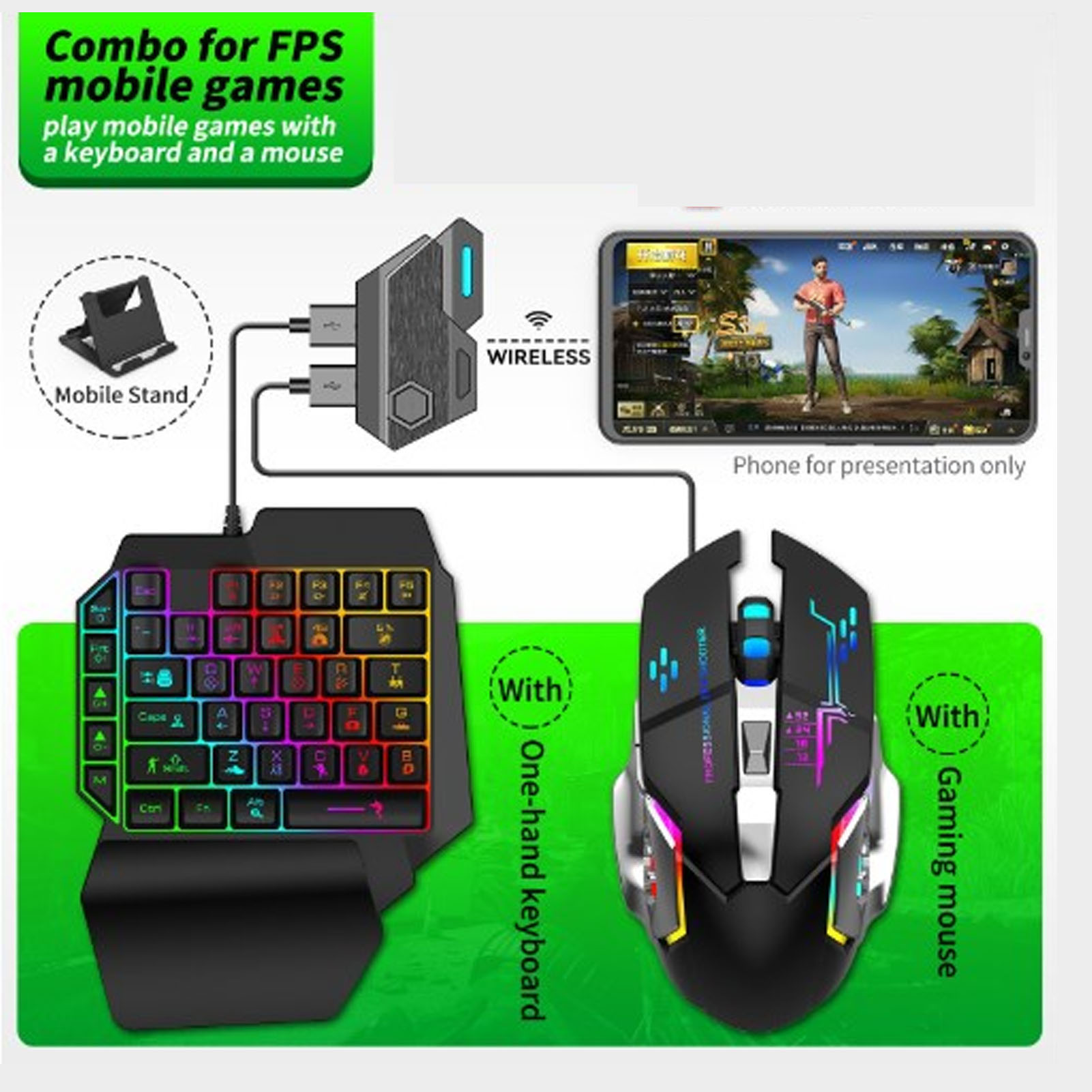 Keyboard Mouse Converter Set R - مراجعة Gaming Keyboard Mouse Set وسعره