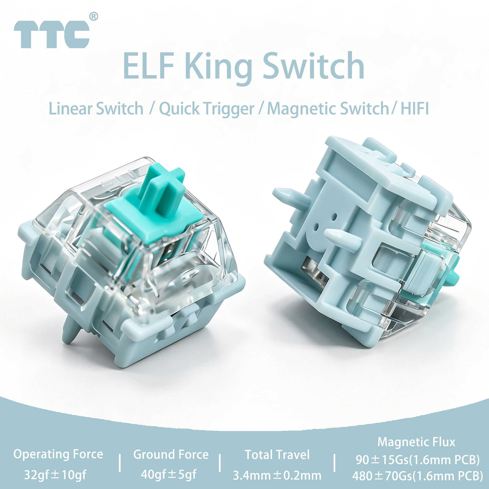 TTC ELF King Magnetic Switches - مراجعة Gaming Keyboard Magnetic Switches وسعره
