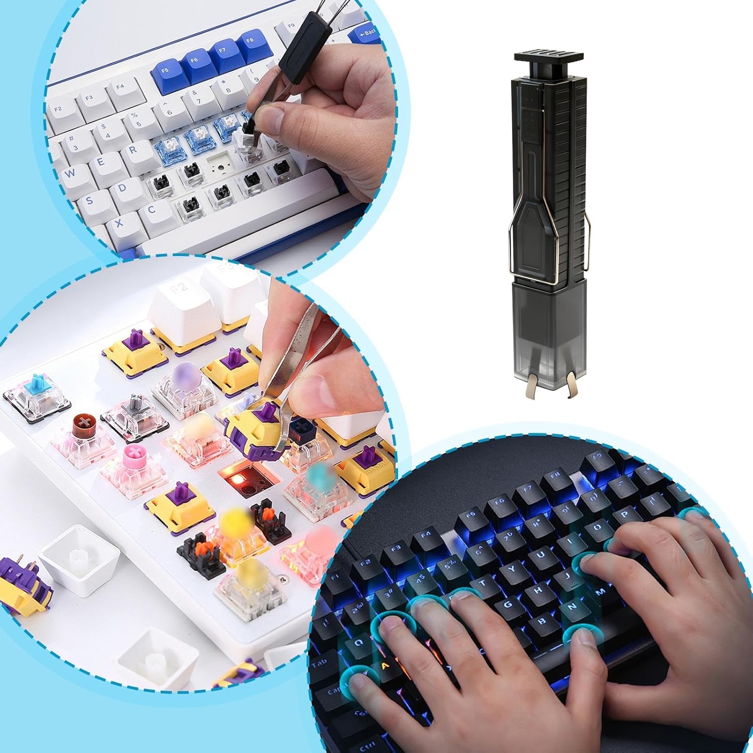 2-1pcs Keyboard Keycaps Puller - مراجعة Keycap Puller Ring وسعره