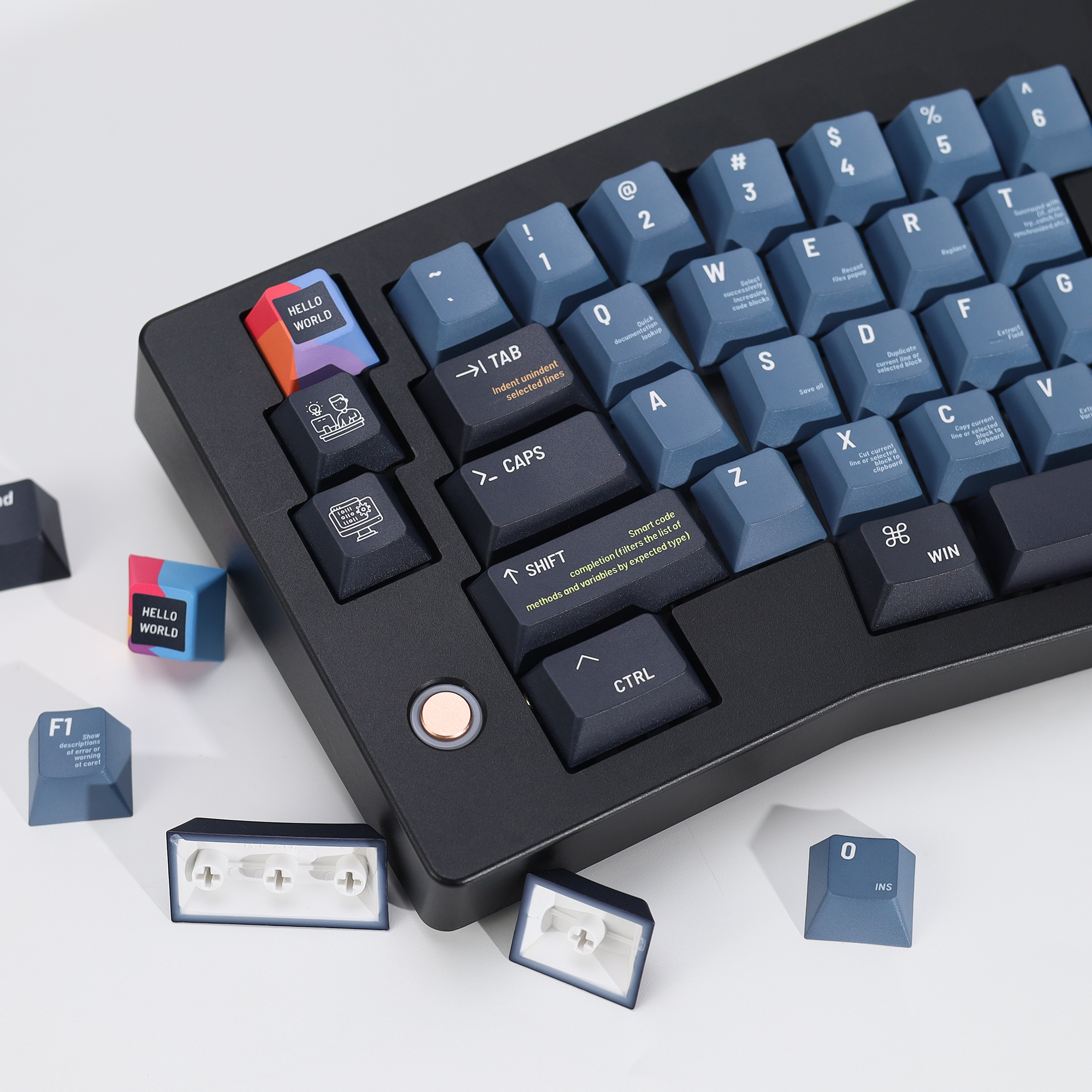 KBDiy Black Programmer Keycap  - مراجعة Gaming Keyboard Magnetic Switches وسعره
