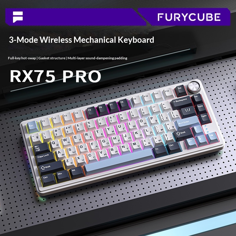 Furycube Rx75 Pro Tri Mode Rus - مراجعة Gaming Keyboard Not Typing وسعره