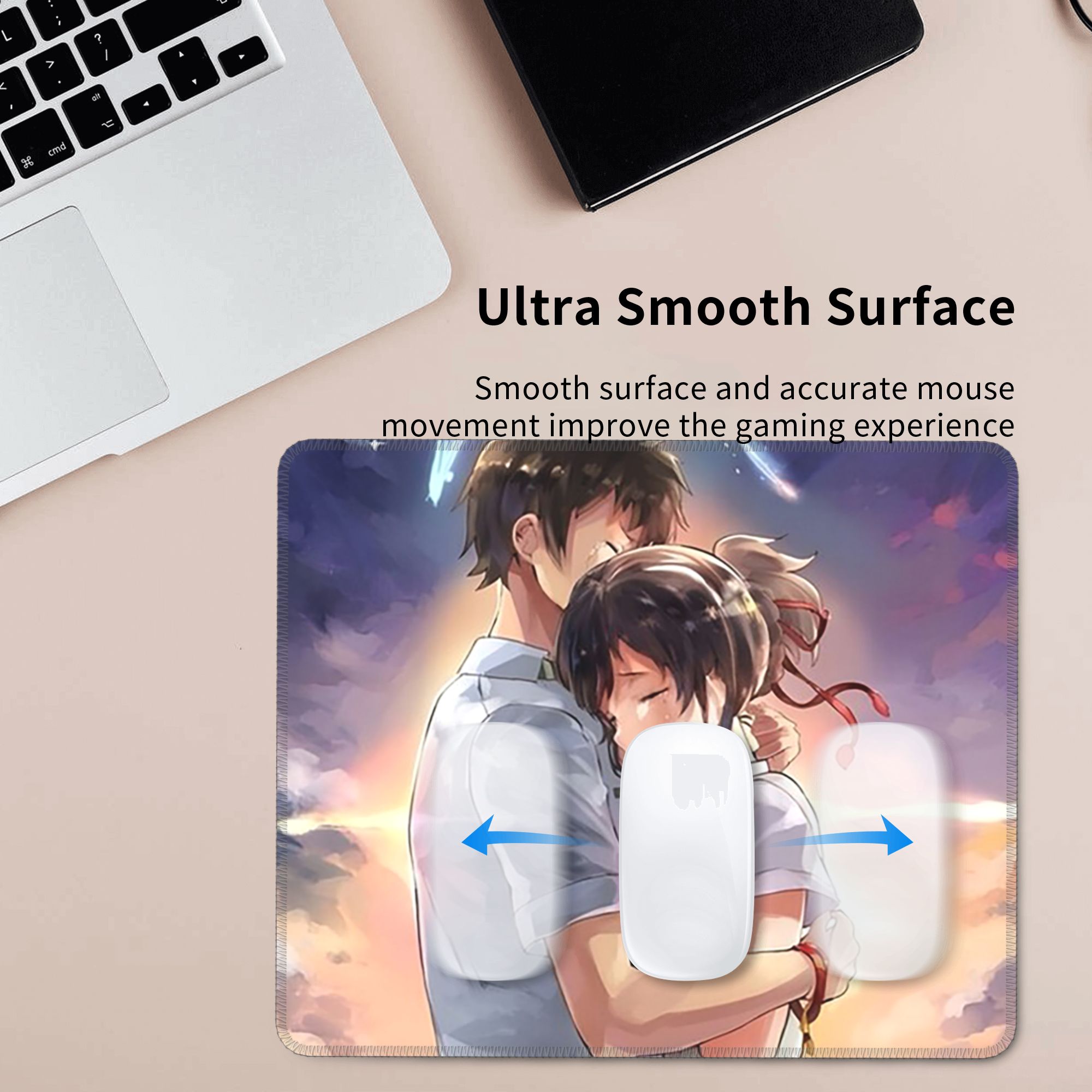 Japanese Anime Your Name Mouse - مراجعة Gaming Keyboard Name وسعره