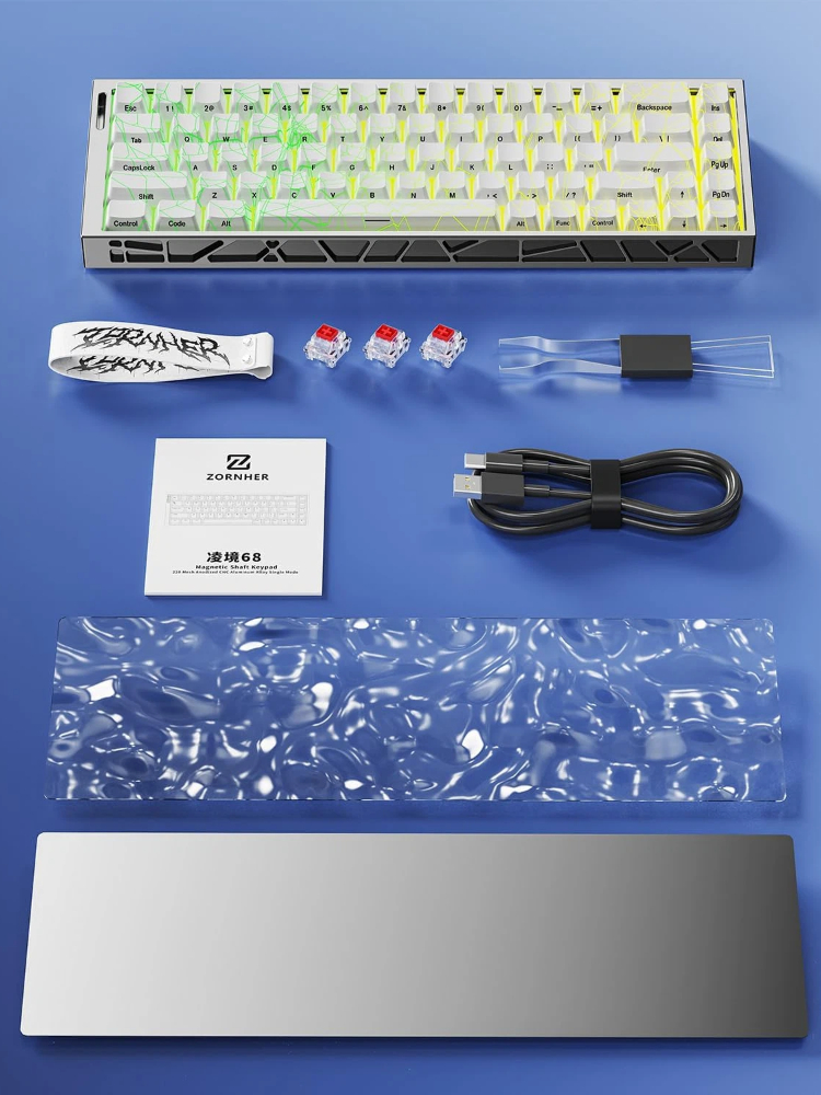 ZORNHER ZH68HE Magnetic Keyboa - مراجعة Gaming Keyboard Magnetic Switches وسعره